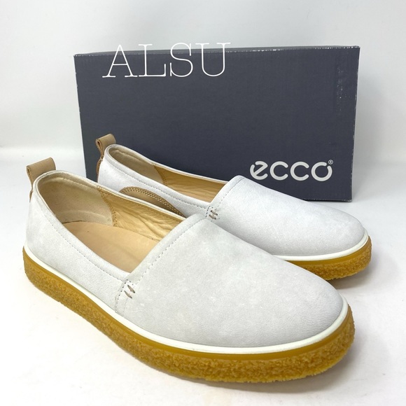 ECCO Crepetray Sip On Loafer Shadow Flat White W - Picture 4 of 8